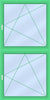 Classic - 2-vaks raamkozijn verticaal - Draai/kiep + Draai/kiep