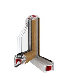 Iglo5 - 2-compartment window frame horizontal - Turn + Turn/Tilt (without intermediate bar)