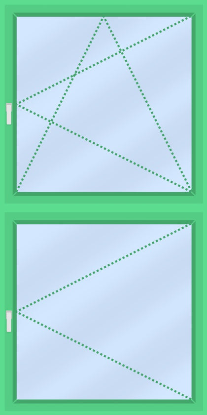 Classic - 2-vaks raamkozijn verticaal - Draai/kiep + Draai