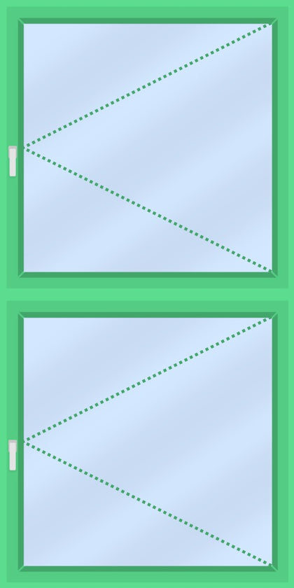 Classic- 2-vaks raamkozijn verticaal - Draai + Draai