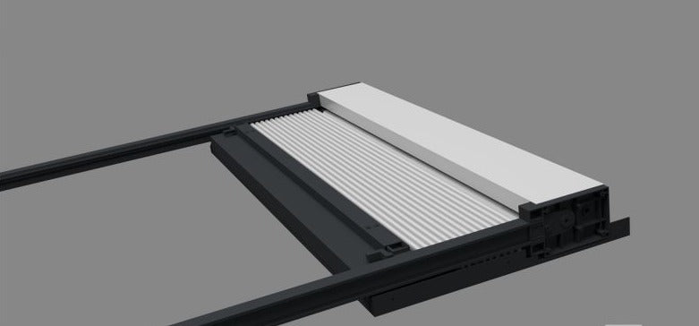 Automatische zonwering 3,06m x 2,5m mat antraciet