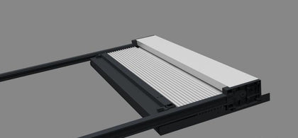 Automatische zonwering 3,06m x 4m mat antraciet