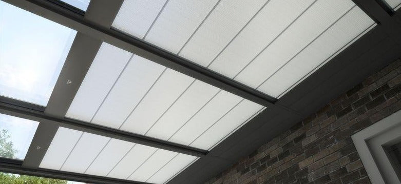 Automatische zonwering 3,06m x 4m mat antraciet