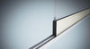 Glazen schuifwand - 1 railsysteem mat crème van 1960 mm breed met een totale hoogte van 2700 mm